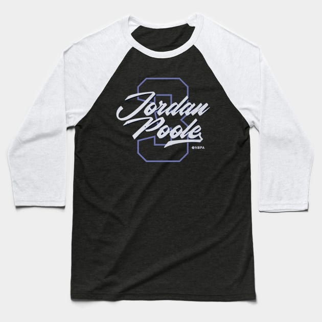 Jordan Poole Golden State Number Script Baseball T-Shirt by TodosRigatSot